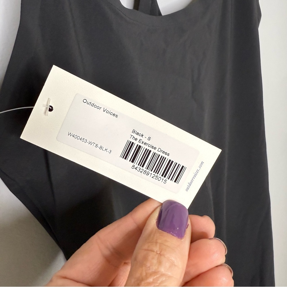 Outdoor Voices The Exercise Dress Black Size Small Racerback Built In Shorts - Picture 10 of 10